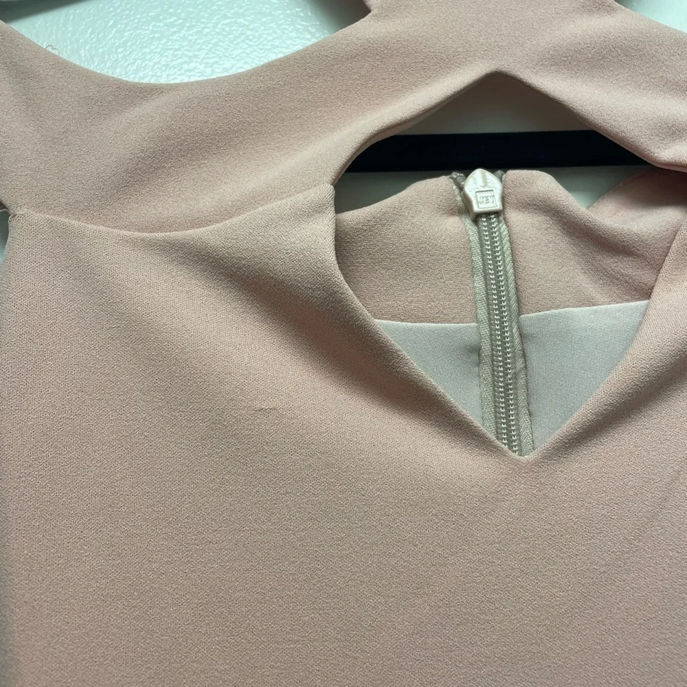 NOOKIE Hollywood Midi Dress in Blush Extra Small XS NWT Halter Cutout